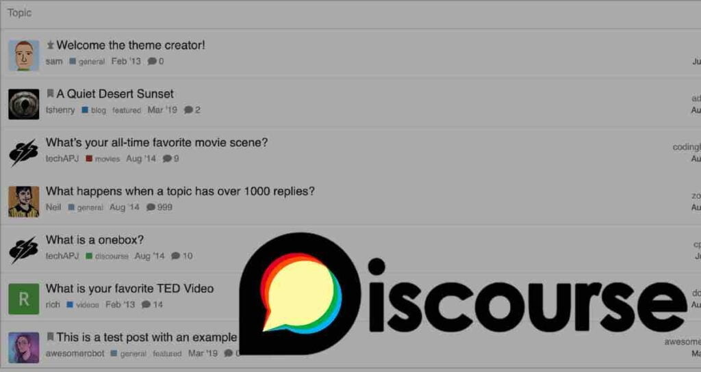 How to edit the discourse topic list